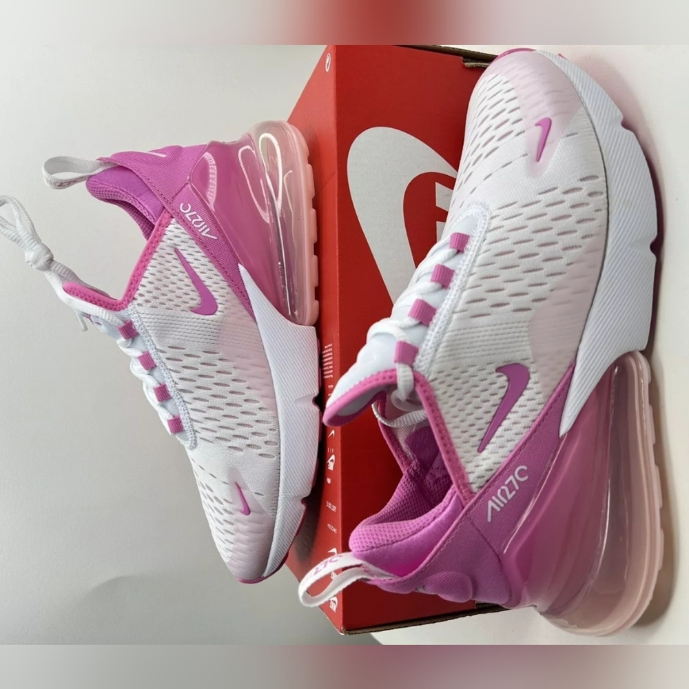 NIKE AIR MAX 270S PREMIUM WHITE-PINK WOMEN'S US SIZE 7.5 BRAND NEW IN BOX - Picture 9 of 10